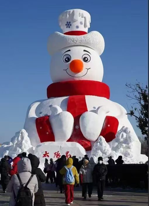 12.12哈尔滨太阳岛雪博会“雪人先生”亮相.jpeg