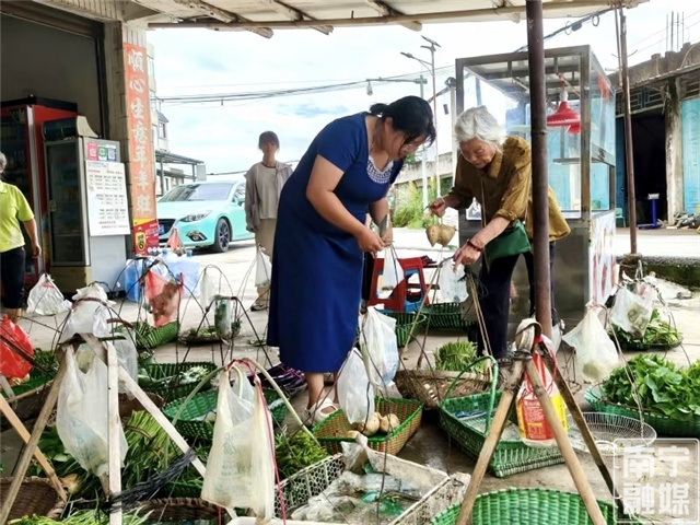 3.13广西南宁“无人菜摊”：付钱全凭自觉 诚信比菜更“鲜”1.jpg